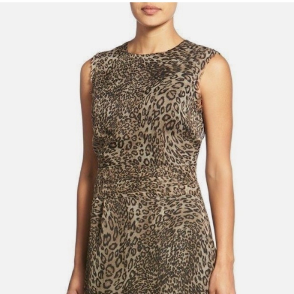 NWT. PINK TARTAN animal print sheath dress (12)